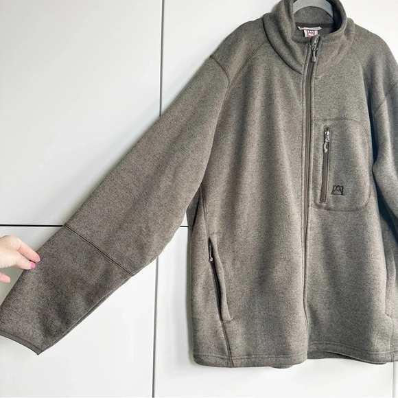 Mens Avalanche Zip Front Jacket Size XXL Olive Green Pockets Long Sleeve Hiking - Picture 7 of 12
